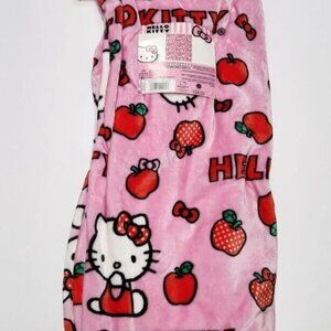 Hello Kitty Apples Throw Blanket 60x70 Super Soft Fleece Sanrio